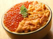 Fresh Sea Urchin & Fresh Salmon Roe Two-Color Bowl