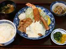 Jumbo Shrimp Fry and Chicken Nanban Set Meal