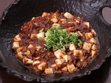 Spicy tofu and ground meat