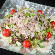 Beef shabu-shabu salad