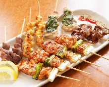 Assorted grilled chicken skewers, 10 kinds