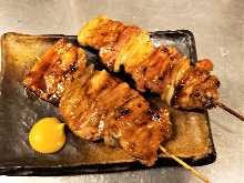 Grilled pork skewer