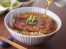 Una chazuke (eel and rice with tea)