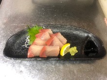 Japanese amberjack sashimi