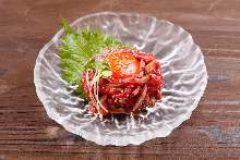 Rare steak tartare