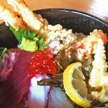 Seafood tempura rice bowl