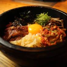 Stone grilled bibimbap