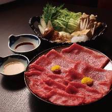 (From 2 people)Kobe beef shabu-shabu (Kobe beef lean meat) with hotpot vegetables