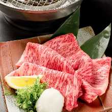 Grilled Kobe beef shabu-shabu (for 2 or more) with grilled vegetables