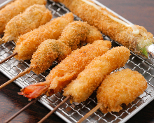 Assorted fried cutlet skewers, 10 kinds