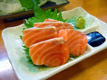 Salmon sashimi