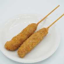 Chicken breast cutlet skewer
