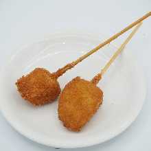 Fried Japanese yam skewer