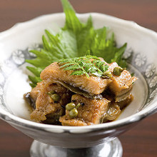 Eel simmered with Japanese pepper