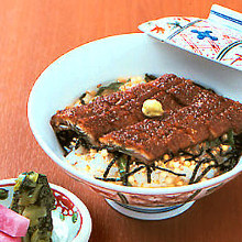 Una chazuke (eel and rice with tea)