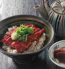 Una chazuke (eel and rice with tea)