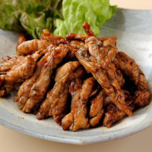 Cooked Jidori chicken neck