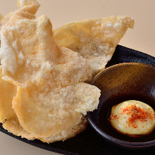 Chicken senbei (rice cracker)