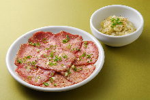 Negi tan shio (salted tongue with green onions)