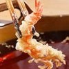 Freshly deep-fried crispy tempura of tiger prawn