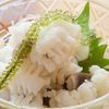 Hamo-otoshi (parboiled pike conger) served with plum paste