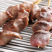 Grilled gizzard skewer