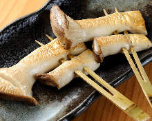 Eringi (king oyster) mushroom skewer