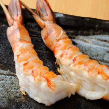 Grilled shrimp skewer