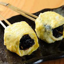 Wrapped omelet with eel