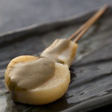 Grilled seafood with crab innards