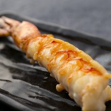 Grilled shrimp skewer