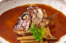 Simmered bony fish parts