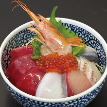 Seafood rice bowl