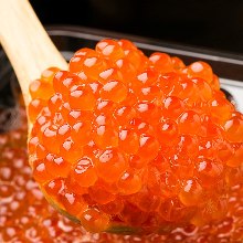 Salmon roe pickled in soy sauce