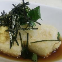 Deep-fried tofu in broth