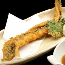 Conger eel tempura