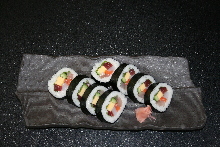 Seafood futomaki sushi rolls