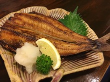 Salted and grilled Atka mackerel