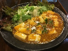 Spicy tofu and ground meat