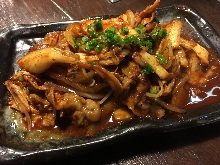 Pork stir-fry with pork and kimchi