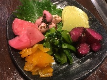 Assorted pickles