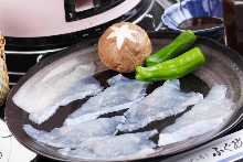 Grilled blowfish meat