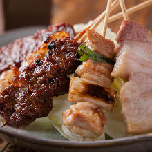 Assorted grilled skewers, 5 kinds Assorted grilled skewers, 5 kinds
