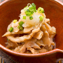 Chicken skin with ponzu