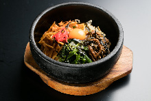 Stone grilled bibimbap