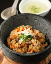 Stone grilled bibimbap