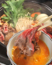 Wagyu beef sukiyaki