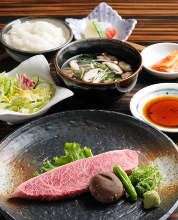 Wagyu beef steak lunch set