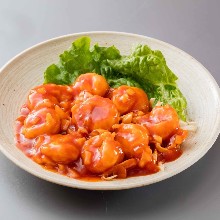 Stir-fried shrimp in chili sauce