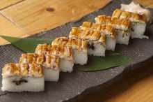 Boiled conger eel box sushi